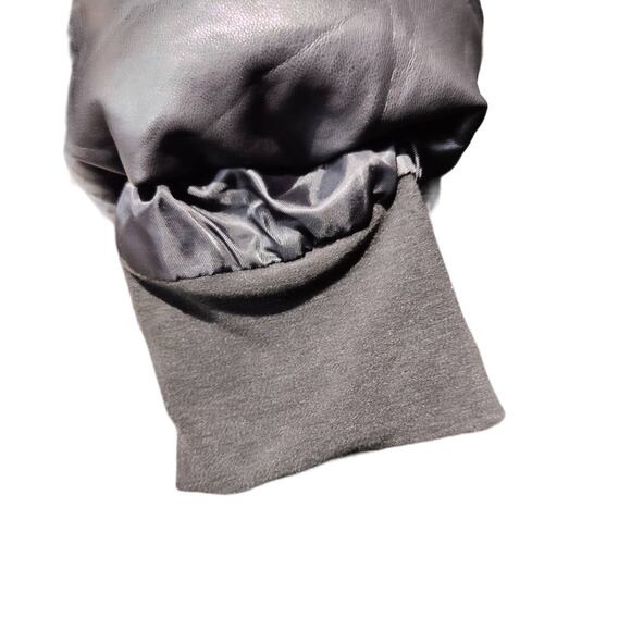 Avec les Filles With the Girls Sz XL Black Faux Leather Puffer Coat Oversized - Picture 3 of 8